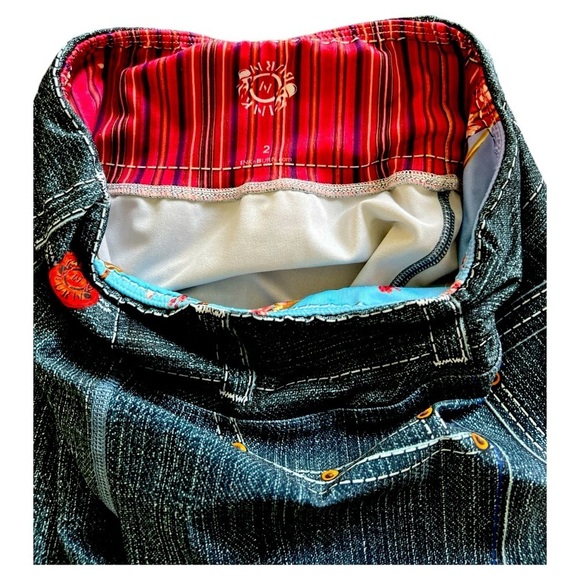 INKnBURN denim mid calf capri leggings size 2 - Picture 3 of 4